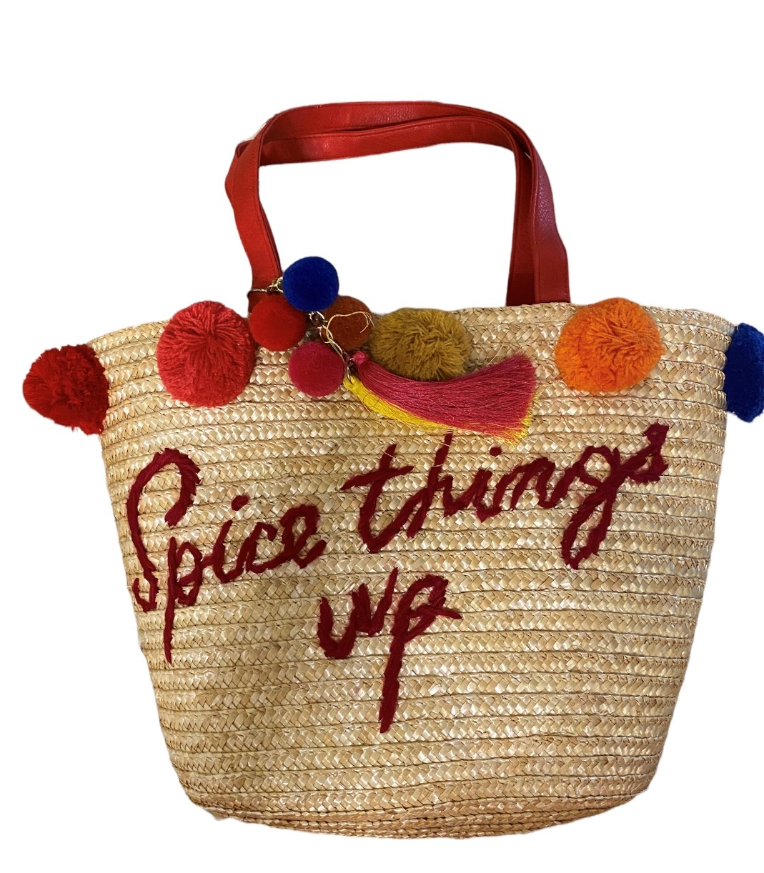Straw beach bag